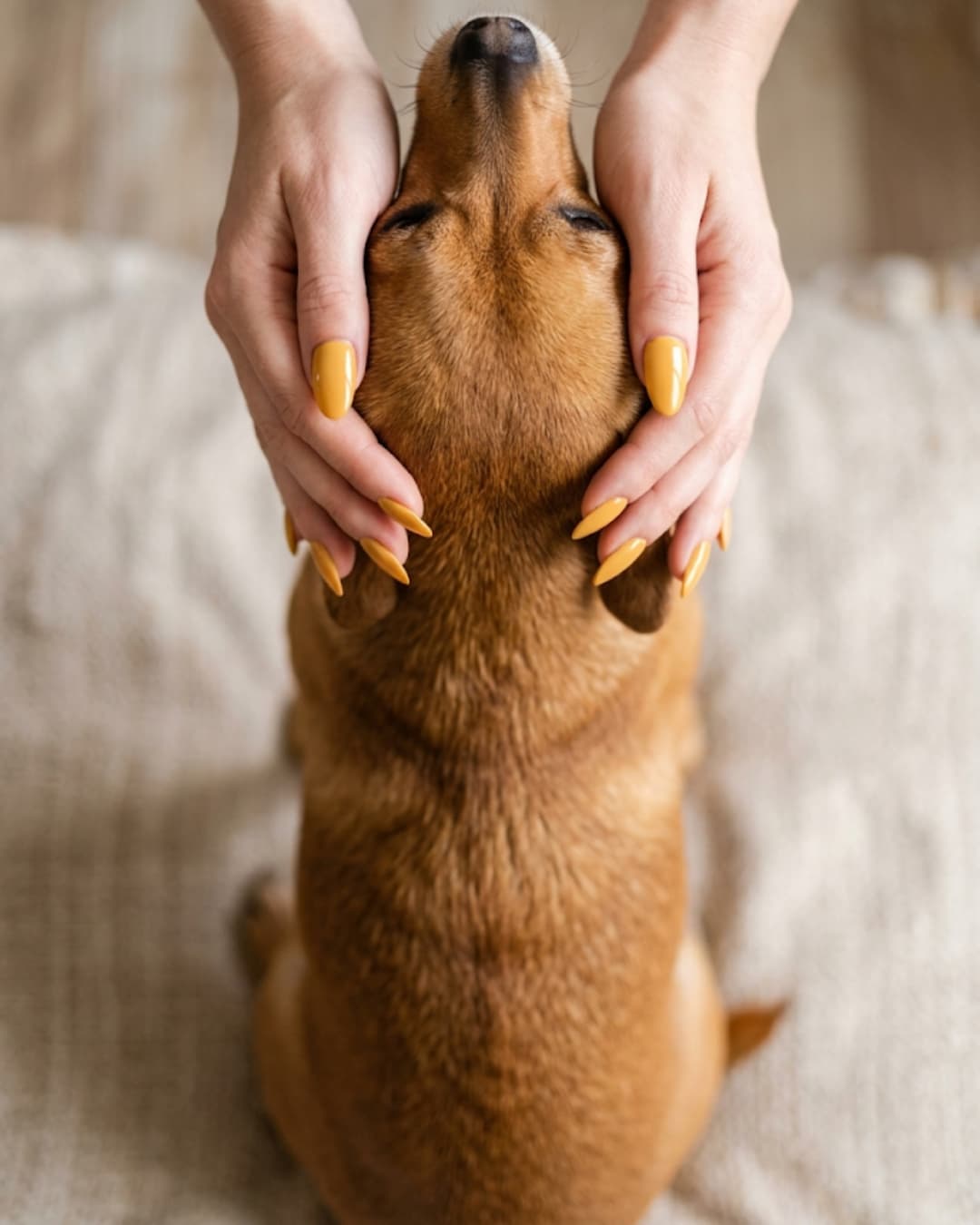 Digitopuntura en perro Dachshund — activación de puntos de acupuntura canina sin agujas